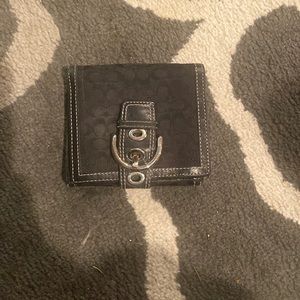 Black coach mini wallet